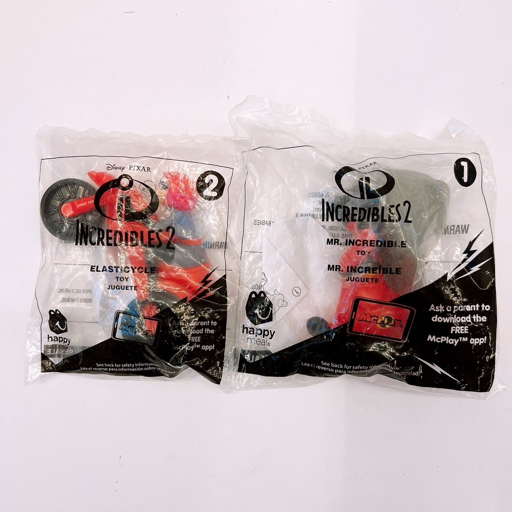 McDonald's 2018 Happy Meal Toys The Incredibles 2 Disney Pixar's New in‎ Package